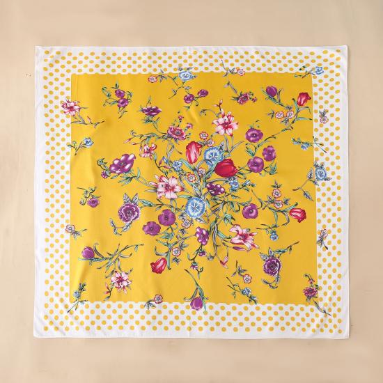 90CM Four Seasons Square Large Square Scarf Luxury Decorative Shirt Professional Headscarf Hairband Sunscreen Headscarf