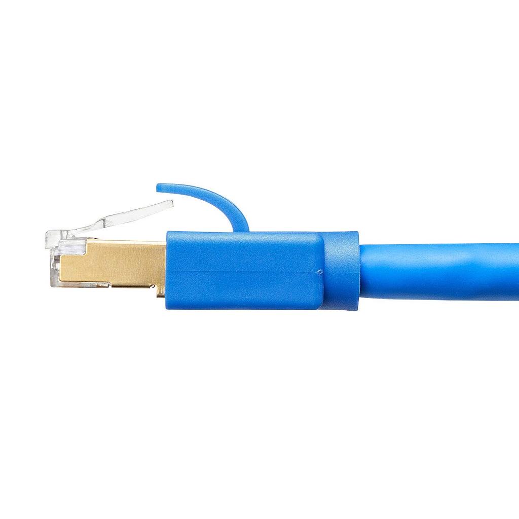 Sanwa Supply CAT8 LAN Cable (5m) 40Gbps/2000MHz RJ45 Claw breakage prevention Blue KB-T8-05BL