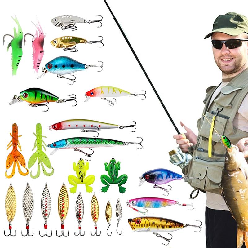 2024 Christmas Advent Calendar Countdown Calendar 24 Days Fishing Lure Set Bait Suitable for Christmas Gifts for Fishermen