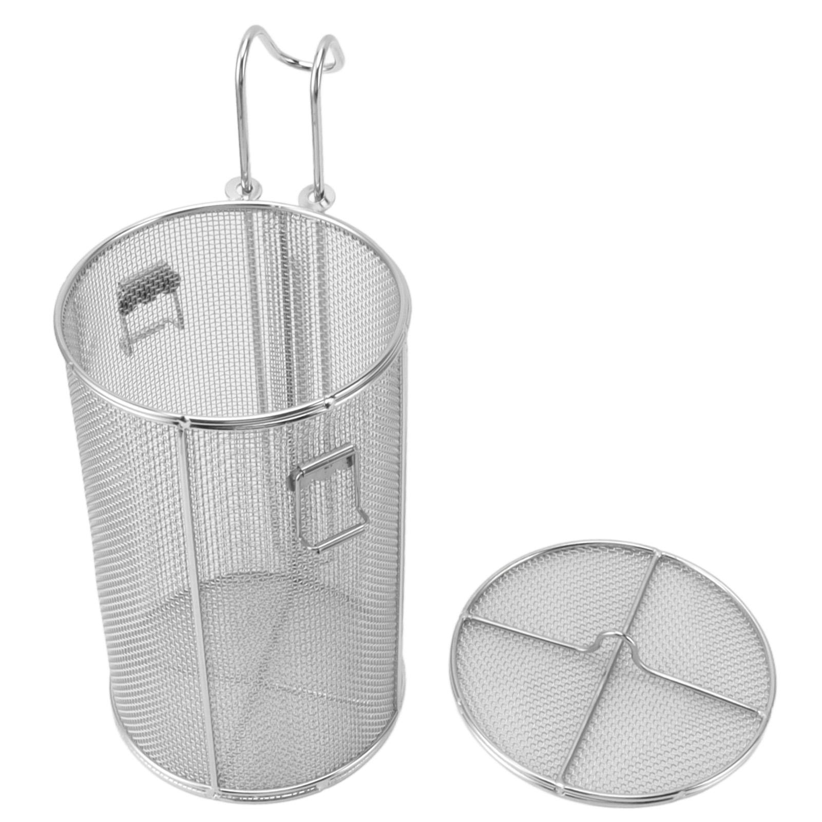 

Stainless Steel Spice Seasoning Strainer Collapsible Telescopic Handle Soup Seasonings Seperation Basket for Cooking L