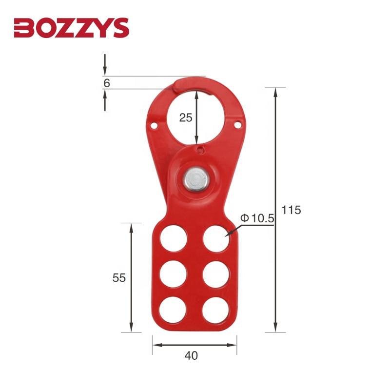 OEM/ODM 6 Hole Safety Lockout Hasp for 6pcs Safety Lockout Padlock 38mm (as the picture,lockout&Steel&Hasps)