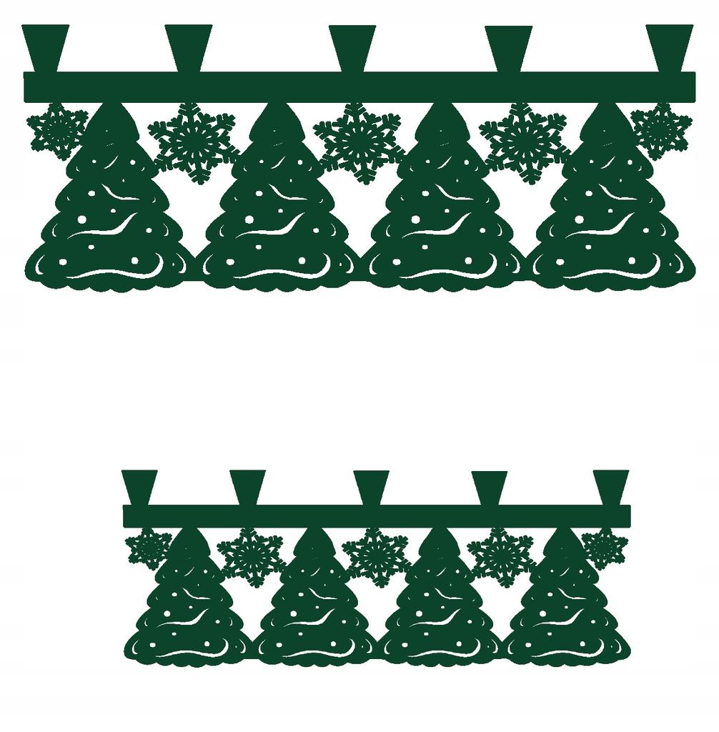 Christmas tree snowflake curtain pelmet Christmas nar PATKI 90x38