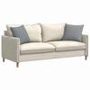 Sofa Cushions 2 pcs Light Grey 45 x 45 cm Fabric