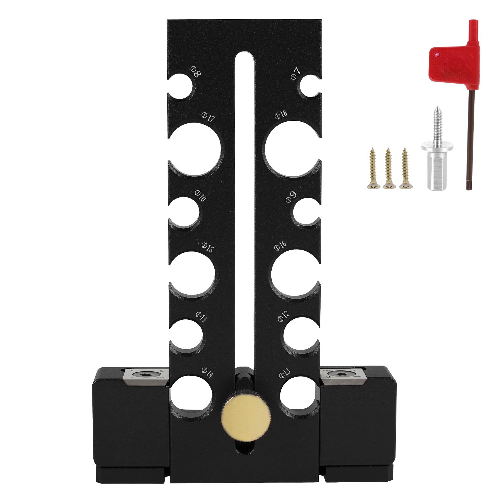 

12 отверстий, приспособление для изготовления дюбелей, регулируемая электрическая дрель 7 мм-18 мм, поворотный круглый стержень, вспомогательный инструмент с твердосплавным лезвием