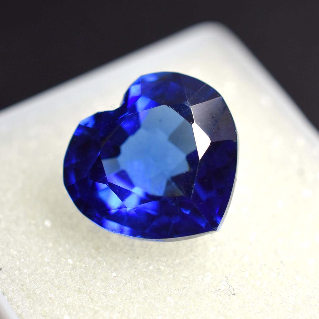Natural Blue Sapphire Loose Gemstone 10.40 ct Ceylon Heart Shape September Birthday Birthstone