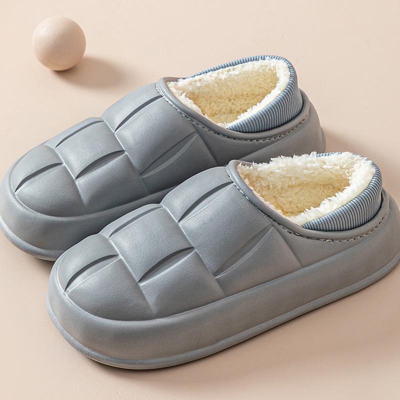 Winter Thick Sole Cotton Slippers, Indoor/Outdoor Unisex Warm Home Shoes