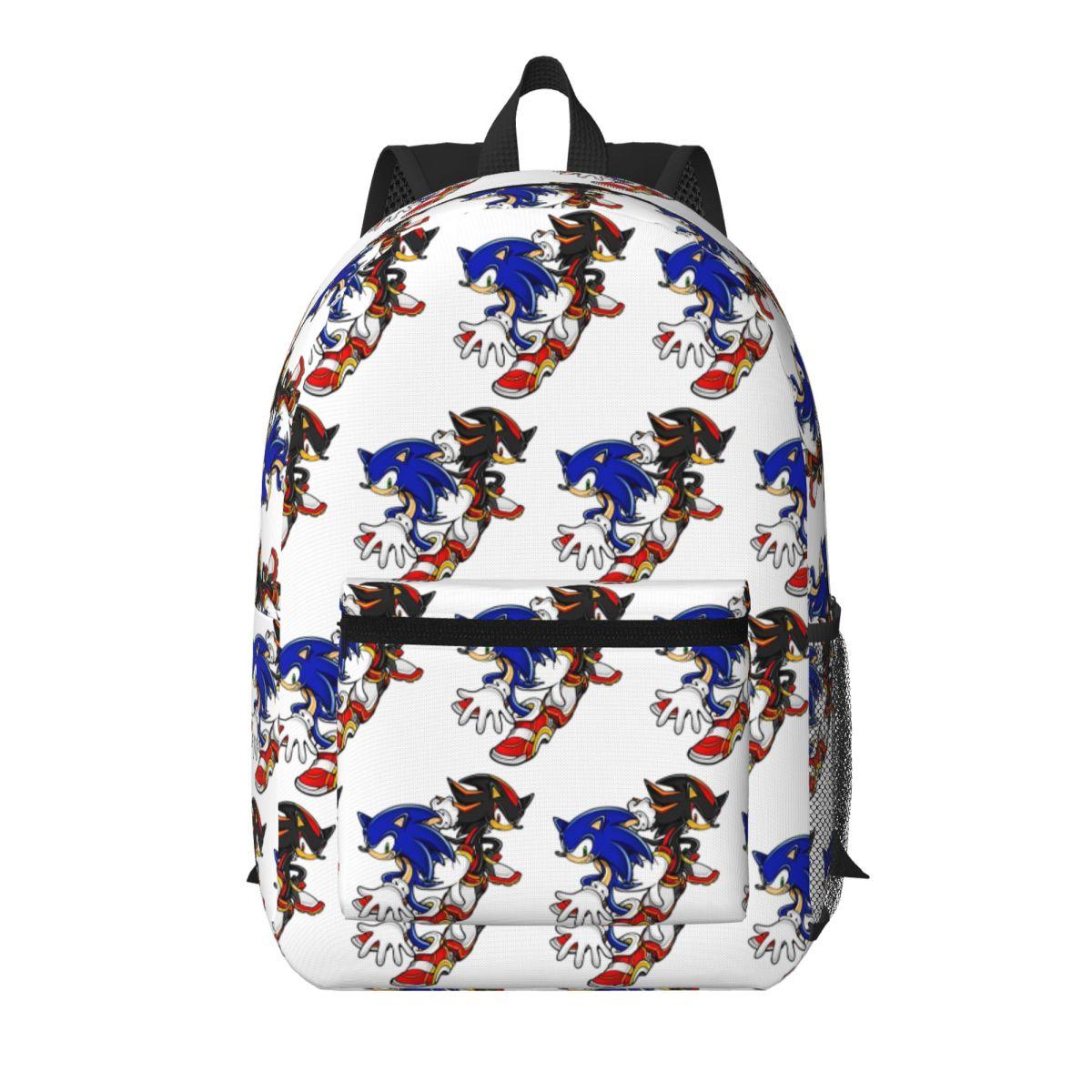 Sonic The Hedgehog Miles Tails Prower Backpack Daypack Large Capacity Boys Girls BookBag School Bag Shoulder Bags for Men Women One Size