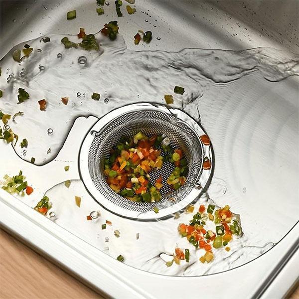 Sink Strainer with Handle Durable Reusable Stainless Steel Kitchen Sink Stopper Strainer Household Supplies