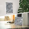 Art Deli Cityscape Monochrome Fabric Wall Art Panel, 57 x 57 cm