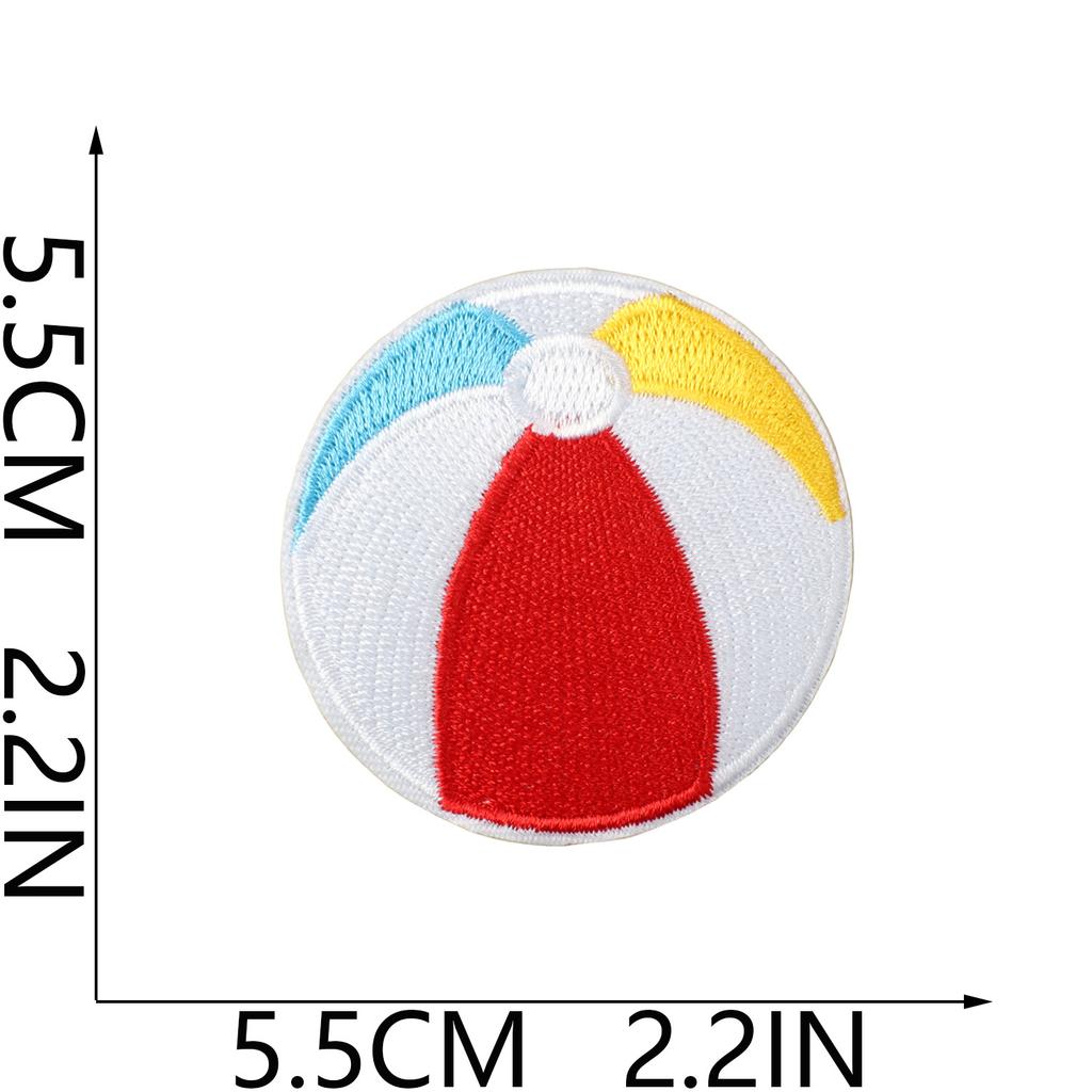 Summer Ice Cream Embroidery Cloth Sticker Tide Play Diving Beach Embroidery Patch Surfboard Bag Embellishment Embroidery Label