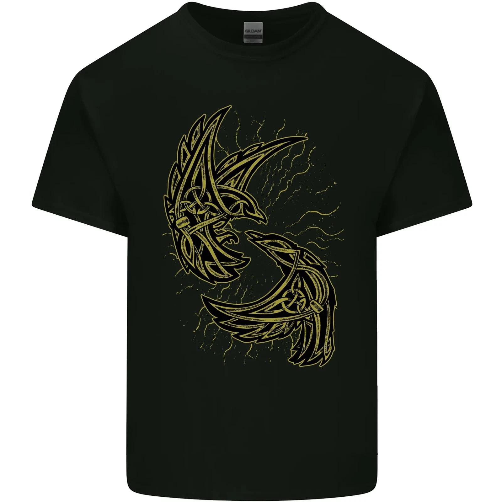 The Viking Raven Symbol Odin Ragnar Tribal Kids T-Shirt Childrens M