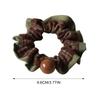 Women's Retro French Hairband With Pearl Beads And Plaid Design For Elegant Occasions
