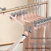 Stainless Steel Non-Slip Skirt & Pants Hanger with Clips - Seamless Storage Solution