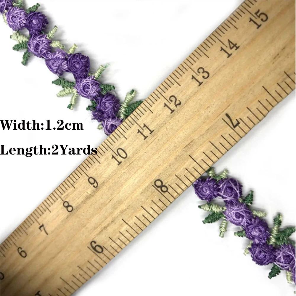 Clothes Accessories Wedding Dress Polyester Embroidered Flower Lace Trim Water Soluble Ribbons Fabric Trim