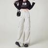 Women's High Waist Slimming White Jeans - New 2025 Style, Loose Straight Leg for Autumn/Winter