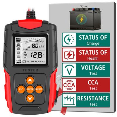 Mini Tester Digital Baterie CCA Vehicule Electrice Baterie Auto Test Diagnostic Rezistență Internă/Tensiune/Capacitate 12V 24V Amagi