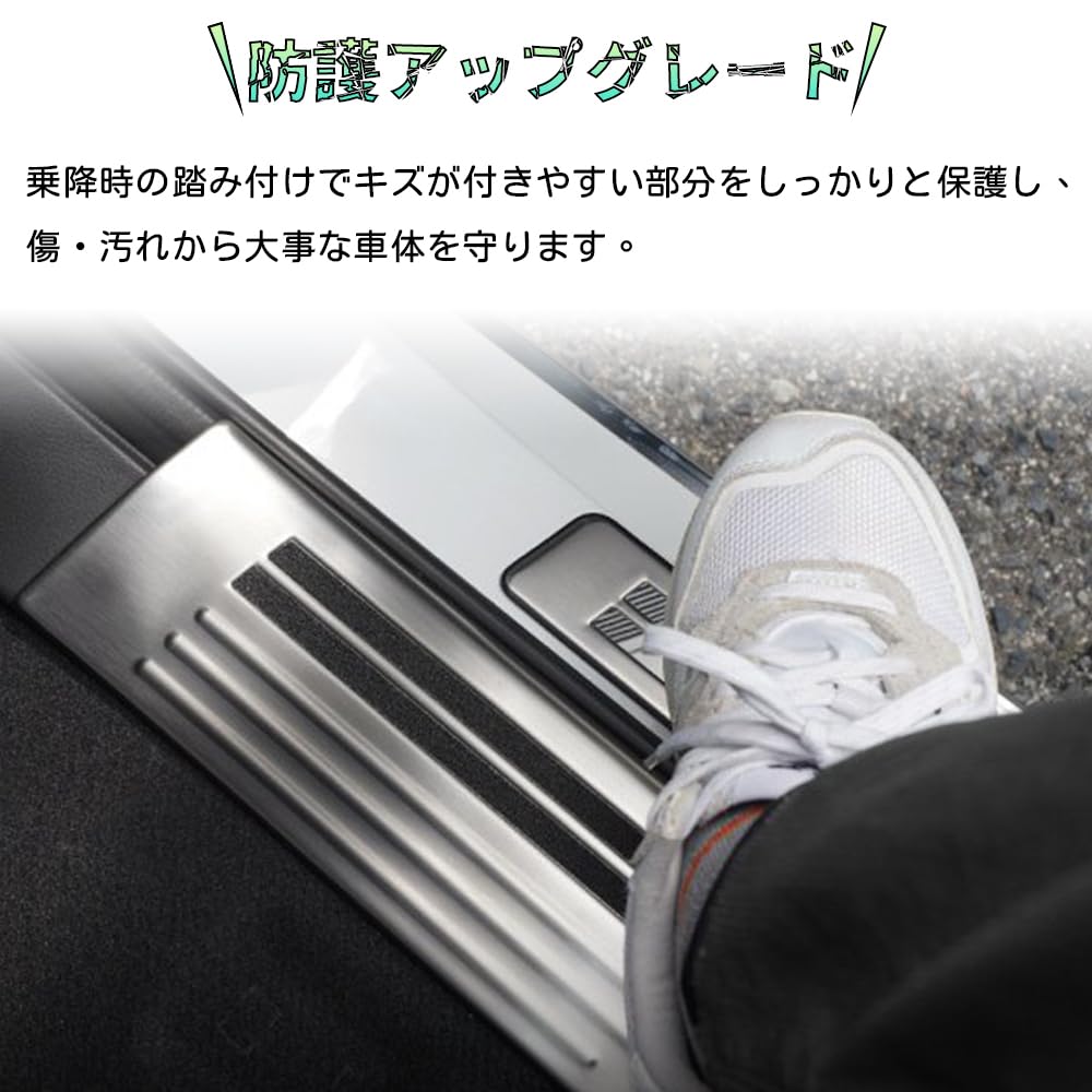 Bmolpt Scuff Plates for Honda New Vezel 2021 SUS304 Stainless Steel Exterior Side Side Door Step Interior Custom Stainless Steel Side Car Stain and