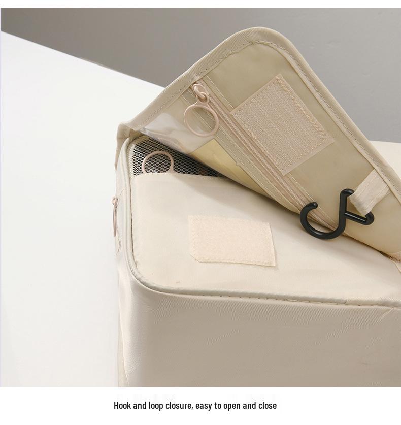 Foldable Hanging Toiletry Bag: Large Capacity Travel Makeup Organizer for Men & Women