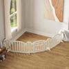 Three-Sided Indoor Baby Playpen with Safety Fence and Walker