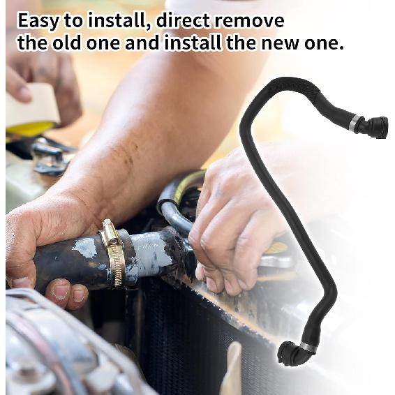 Radiator Hose Heater Hose No.17123422785 for BMW X3 2007-2010 3.0L L6 Black Rubber 1 Pc Coolant Pipe Good Sealing