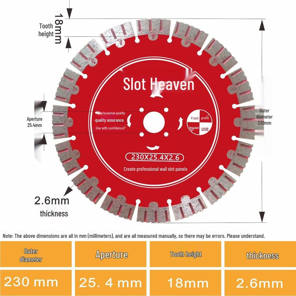 Grooving Diamond Saw Blade - Large Sharp Head for Precision Cutting
