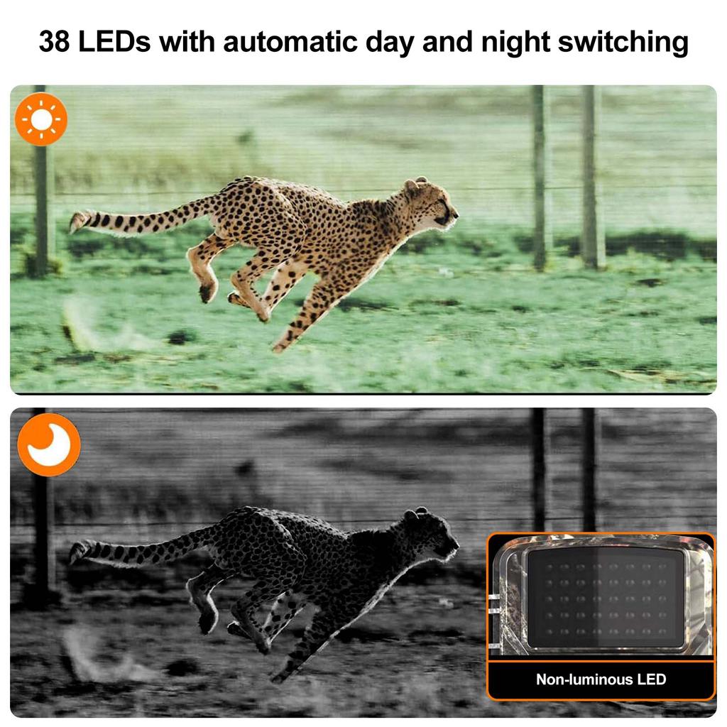 1080P Hunting Trail Camera 12MP Waterproof Infrared Night Vision Motion Activated Trigger for Wildlife Monitoring and Scouting