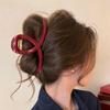 2024 High-End Headdress: Autumn/Winter Red Claw Updo Clip