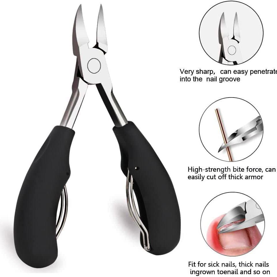 7-Piece Stainless Steel Ingrown Toenail Clipper Set - Thick Nail Pliers & Manicure Tools
