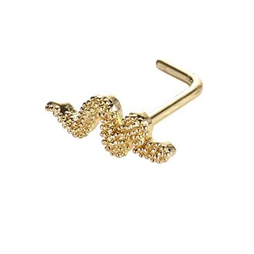 Nose Screw Ring 20G Stainless Steel Dangle Nose Piercing Body Jewelry