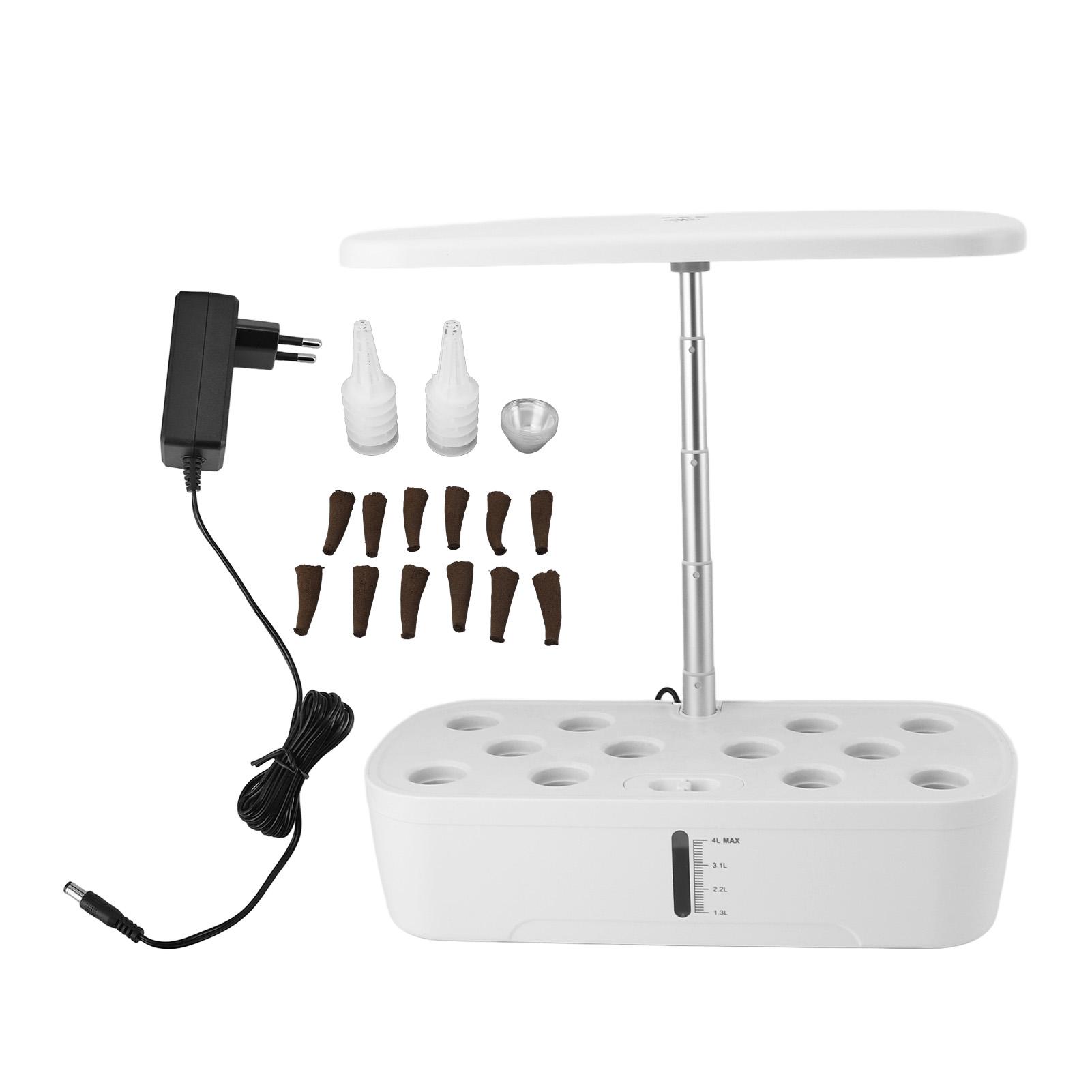 

Гидропонная система выращивания в крытом саду, 12 стручков, автоматический контроль воды со светодиодной подсветкой, гидропоника белый