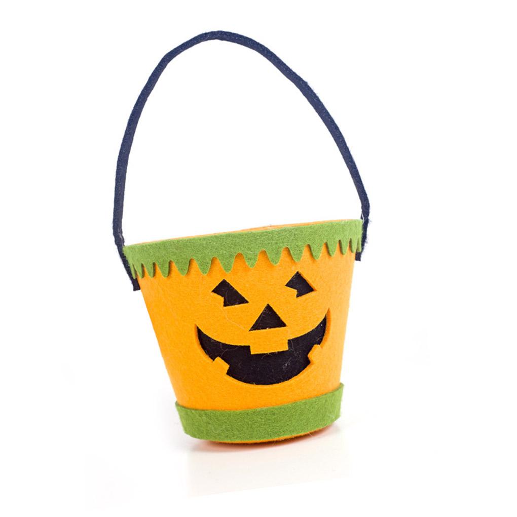 

3 предмета ведерко для конфет праздничные принадлежности Хэллоуин реквизит ручка удобный милый дизайн компактный размер детская игрушка бытовые украшения yellow