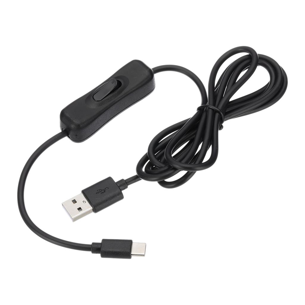 1/2Pcs 1/1.5/2m USB Extension Cable with on Off Switch Type C to USB Male Data Support Power Supply Cord 4Core Wire for Lamp Fan