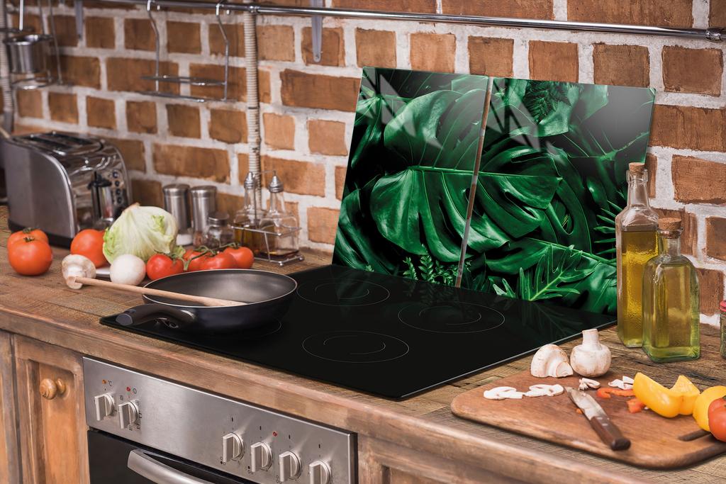 SZKLANA PŁYTA OCHRONNA DESKA 75x52 MONSTERA