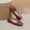 Women's Square Toe Single Shoes Elegant Luxury Bow Knot Casual Flats Lightweight Comfortable Soft Sole Mary Jane Shoes