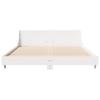 Vidaxl Bed Frame Without Mattress, White, 150X200 Cm, Solid Pine Wood