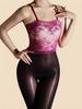 Women'S Lace Breast Bodysuit Patchwork Oil Shiny Glossy Sheer Thin Shaping Woman Tights High Elastic Sleeveless Bodysuit Yoga
