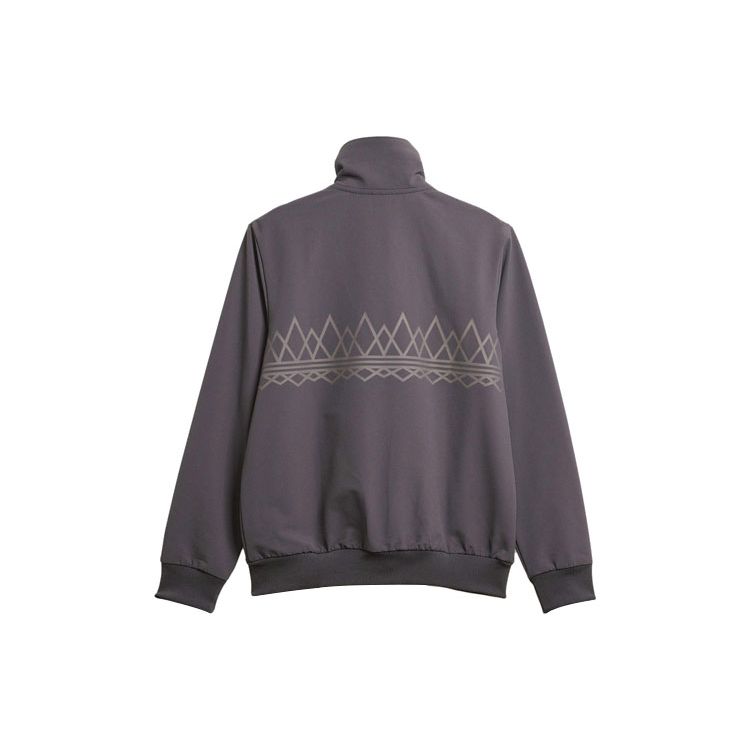 Adidas Originale Suddell Geometrisches Muster Bedruckte Stehkragen Langarm Jacke Herren Jacke Grau IN6754