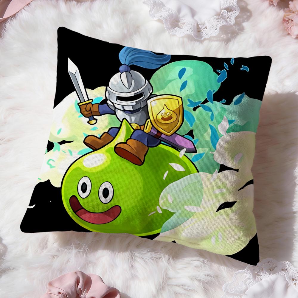 Dragon Quest Rocket Slime Cushion Cover Premium Comfort Reversible Pillow Cove -Two In One Design for Any Room & Car Interior