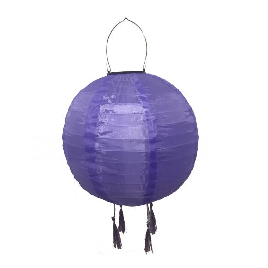 

Подвесной солнечный фонарь, круглый уличный фонарь в китайском стиле с 4 кисточками, светодиодный солнечный светильник для украшения сада, патио, свадебной вечеринки S фиолетовый