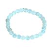 White Jade Moonlight Bead Bracelet - Handmade Natural Stone Elastic Bracelet
