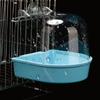 Clear Hanging Bird Bath for Cage Parakeet Bird Cage Accessories Parrots Bathtub Bath Shower Cage for Canary Budgerigar Cockatiel