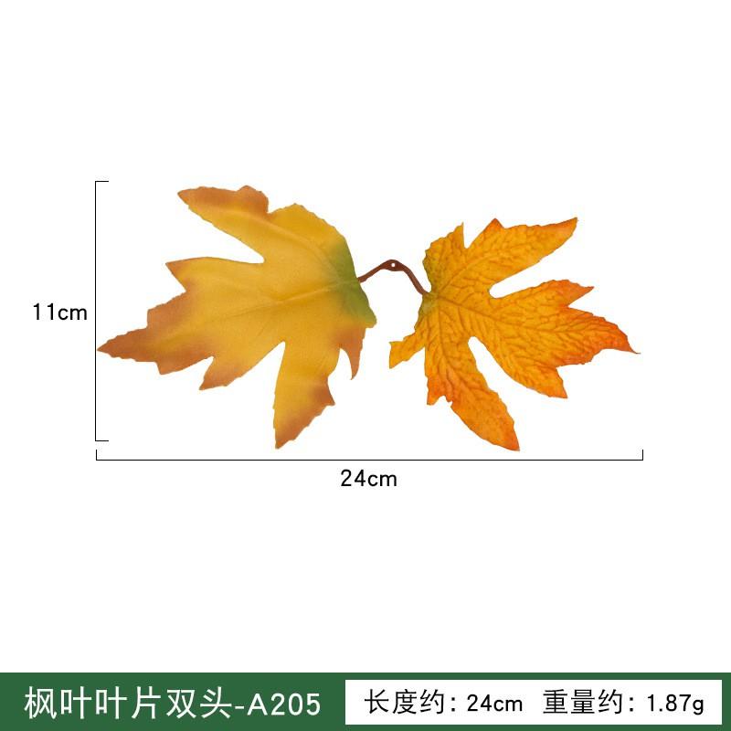 Artificial Maple Leaves Halloween Christmas Decorations Plastic Silk Fabric Faux Fall Party Table Centerpiece