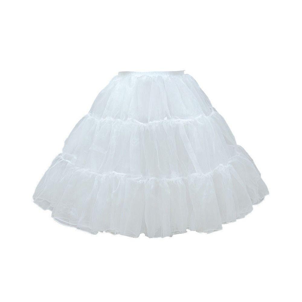 Fashion Lolita Petticoat Without Hoop Cosplay Ball Gown Petticoats White Breathable Wedding Petticoats Party Dress