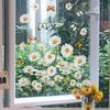 Fresh Little Daisy Window Stickers Electrostatic Butterfly Decorative Window Decal Removable Wall Sticker For Home Decor