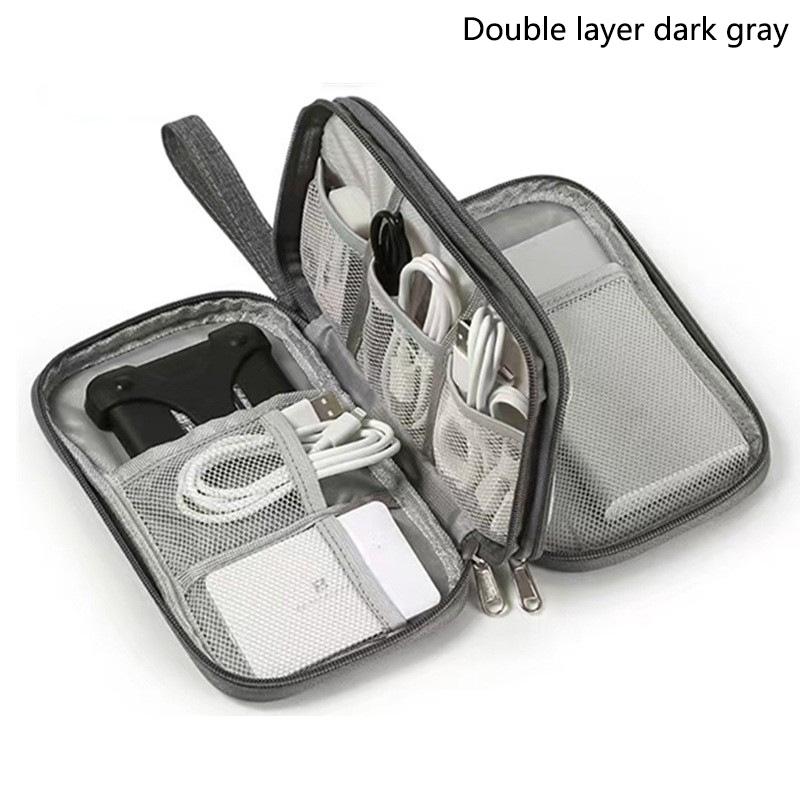 Electronic Organizer, Large Travel Cable Organizer Bag Pouch Carry Case Portable Waterproof Double Layers All-in-One Storage Bag