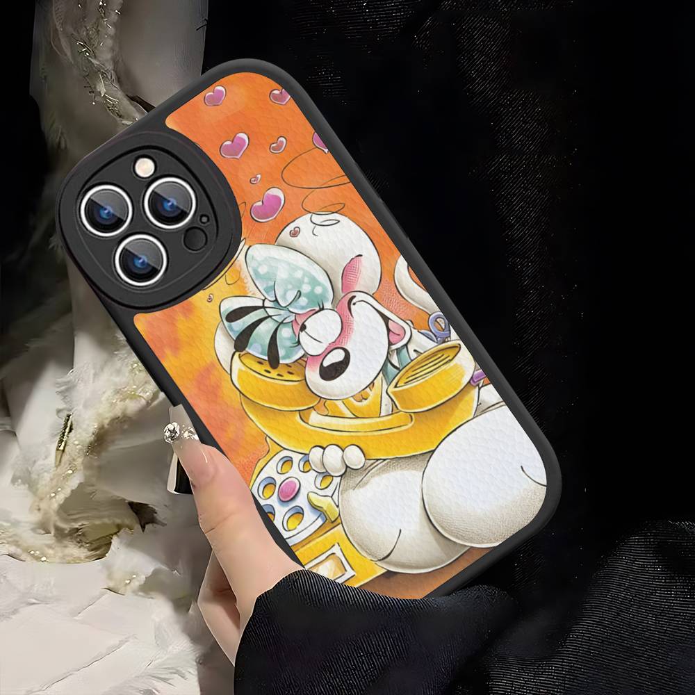 Cartoon D-Diddl Phone Case For IPhone 16 15 14 13 12 11 Pro Max Plus Leather Shockproof Cover