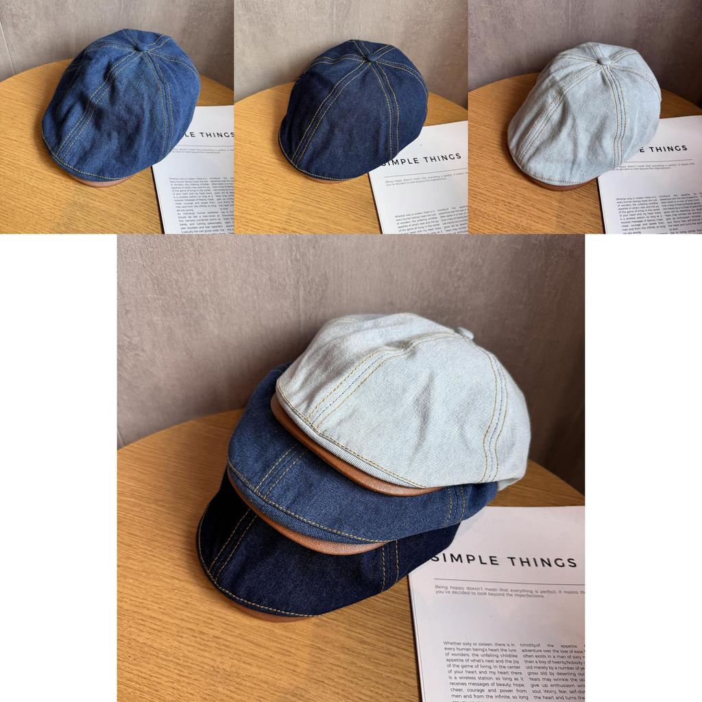 Vintage Denim Cap With Breathable Sunshade For Women Spring Summer Fashion