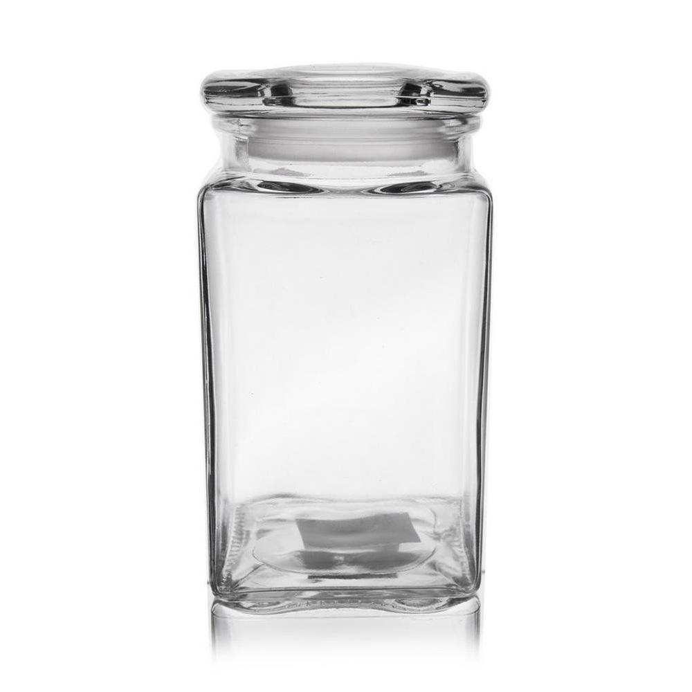 Pojemnik Szklany Słoik Kwadratowy na Żywność Produkty Sypkie Kawę 1,4L