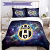 Juventus FC Pattern Printed 3PCS Bedding Set Soft Skin-Friendly Washable Duvet Cover & Pillowcases Set All Season Bedroom