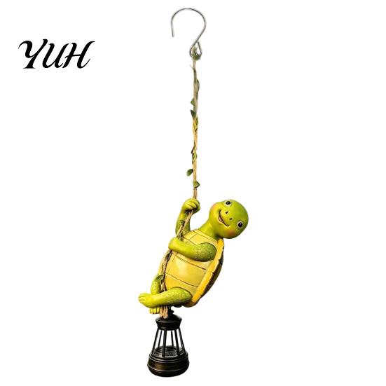 Decorative Porch Lighting Climbing Animal Solar Light, Resin Statue with Lantern, Novelty Yard Art for Trees Hanging Garden Light Outdoor Tree